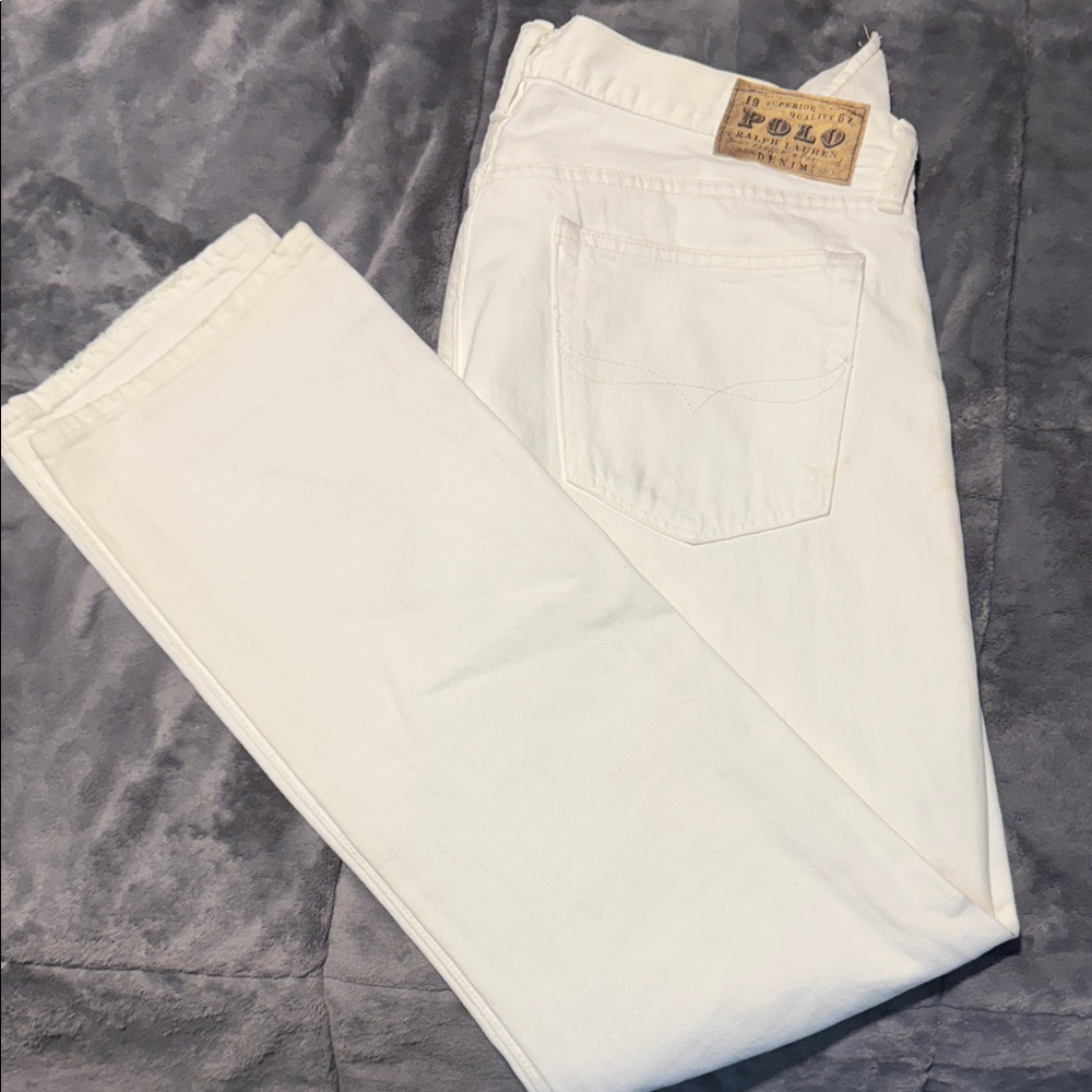 Polo by Ralph Lauren Men's Cream Straight Jeans
